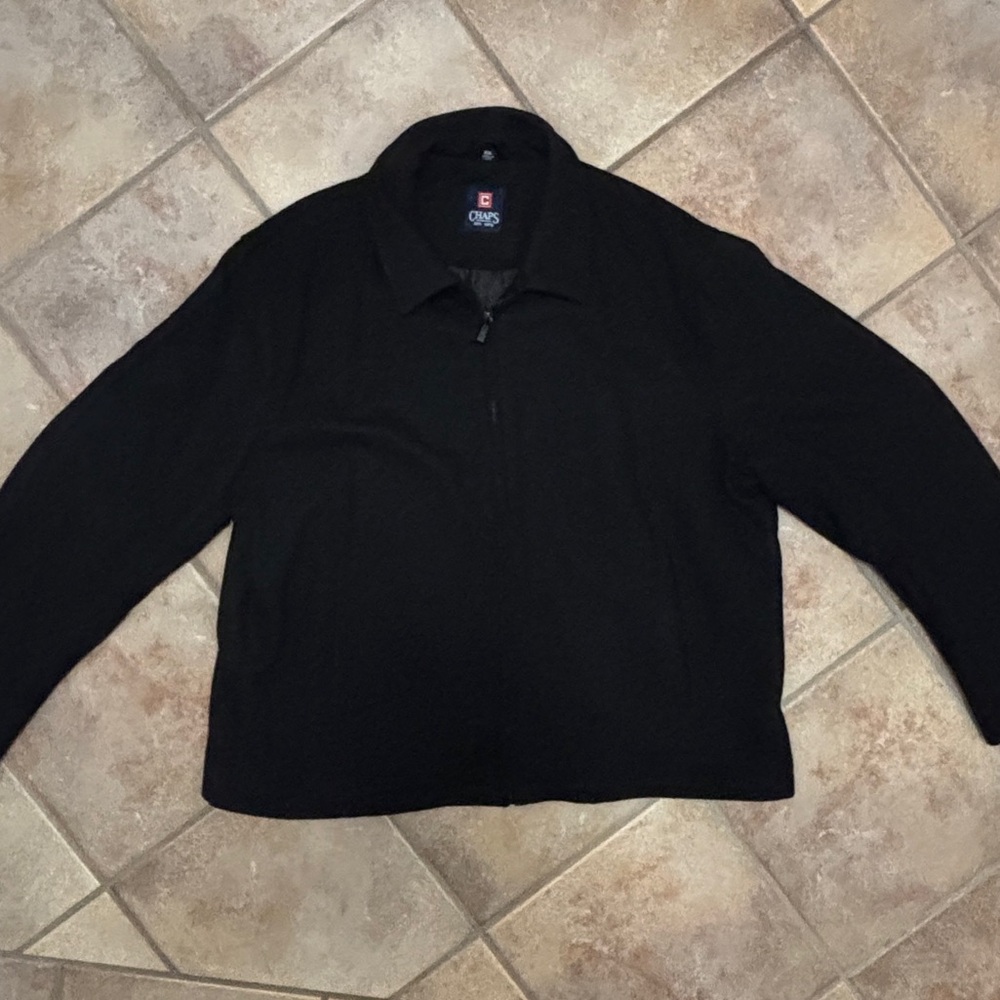 Chaps Men's Black Zip-Up Sweater